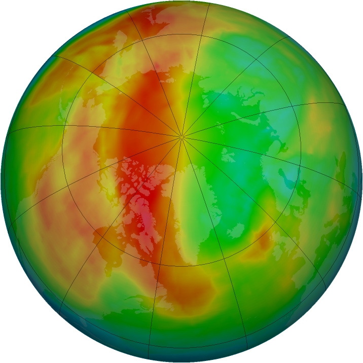 Arctic ozone map for 21 February 2014
